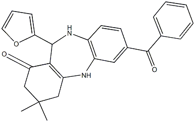 7-benzoyl-11-(2-furyl)-3,3-dimethyl-2,3,4,5,10,11-hexahydro-1H-dibenzo[b,e][1,4]diazepin-1-one|