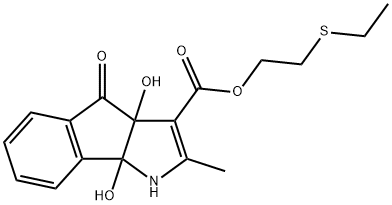 2-(ethylsulfanyl)ethyl 3a,8b-dihydroxy-2-methyl-4-oxo-1,3a,4,8b-tetrahydroindeno[1,2-b]pyrrole-3-carboxylate|