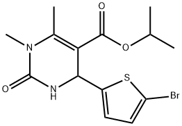 isopropyl 4-(5-bromo-2-thienyl)-1,6-dimethyl-2-oxo-1,2,3,4-tetrahydro-5-pyrimidinecarboxylate,312623-16-8,结构式