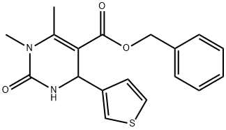 benzyl 1,6-dimethyl-2-oxo-4-(3-thienyl)-1,2,3,4-tetrahydro-5-pyrimidinecarboxylate Structure