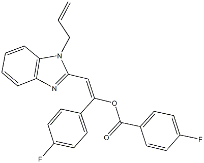 2-(1-allyl-1H-benzimidazol-2-yl)-1-(4-fluorophenyl)vinyl 4-fluorobenzoate Structure