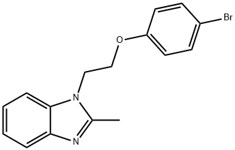 1-[2-(4-bromophenoxy)ethyl]-2-methyl-1H-benzimidazole 结构式