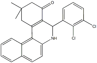 5-(2,3-dichlorophenyl)-2,2-dimethyl-2,3,5,6-tetrahydrobenzo[a]phenanthridin-4(1H)-one Struktur