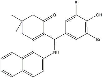 5-(3,5-dibromo-4-hydroxyphenyl)-2,2-dimethyl-2,3,5,6-tetrahydrobenzo[a]phenanthridin-4(1H)-one,312632-69-2,结构式