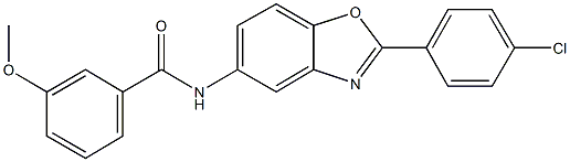 N-[2-(4-chlorophenyl)-1,3-benzoxazol-5-yl]-3-methoxybenzamide Structure