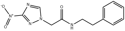 2-{3-nitro-1H-1,2,4-triazol-1-yl}-N-(2-phenylethyl)acetamide 结构式