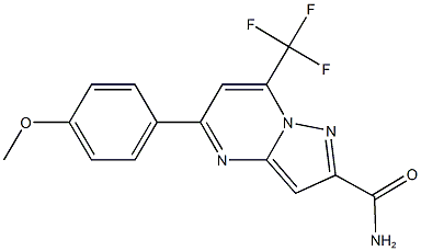 5-(4-methoxyphenyl)-7-(trifluoromethyl)pyrazolo[1,5-a]pyrimidine-2-carboxamide Structure