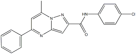 N-(4-chlorophenyl)-7-methyl-5-phenylpyrazolo[1,5-a]pyrimidine-2-carboxamide Structure