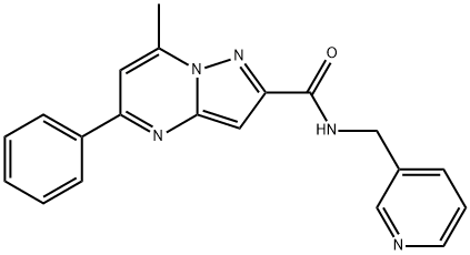 7-methyl-5-phenyl-N-(3-pyridinylmethyl)pyrazolo[1,5-a]pyrimidine-2-carboxamide Struktur