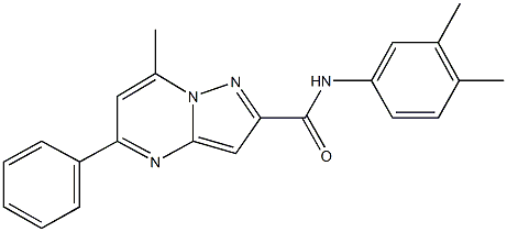 N-(3,4-dimethylphenyl)-7-methyl-5-phenylpyrazolo[1,5-a]pyrimidine-2-carboxamide Structure