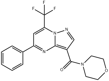 3-(4-morpholinylcarbonyl)-5-phenyl-7-(trifluoromethyl)pyrazolo[1,5-a]pyrimidine Structure