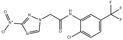 N-[2-chloro-5-(trifluoromethyl)phenyl]-2-{3-nitro-1H-1,2,4-triazol-1-yl}acetamide 化学構造式