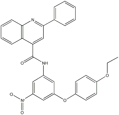 N-{3-(4-ethoxyphenoxy)-5-nitrophenyl}-2-phenyl-4-quinolinecarboxamide Structure