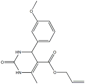 allyl 4-(3-methoxyphenyl)-6-methyl-2-oxo-1,2,3,4-tetrahydro-5-pyrimidinecarboxylate Structure