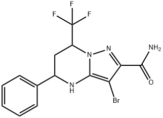 312699-16-4 3-bromo-5-phenyl-7-(trifluoromethyl)-4,5,6,7-tetrahydropyrazolo[1,5-a]pyrimidine-2-carboxamide