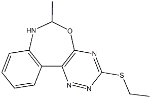 ethyl 6-methyl-6,7-dihydro[1,2,4]triazino[5,6-d][3,1]benzoxazepin-3-yl sulfide Structure