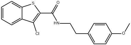 3-chloro-N-[2-(4-methoxyphenyl)ethyl]-1-benzothiophene-2-carboxamide 化学構造式