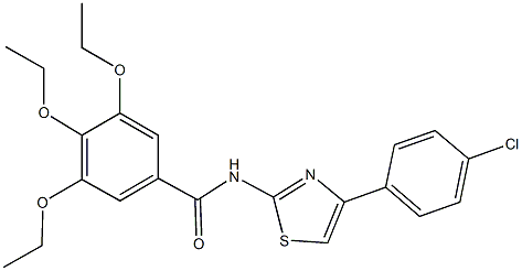 N-[4-(4-chlorophenyl)-1,3-thiazol-2-yl]-3,4,5-triethoxybenzamide|