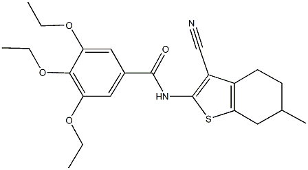 312703-92-7 N-(3-cyano-6-methyl-4,5,6,7-tetrahydro-1-benzothien-2-yl)-3,4,5-triethoxybenzamide