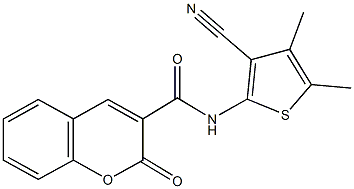 N-(3-cyano-4,5-dimethylthien-2-yl)-2-oxo-2H-chromene-3-carboxamide|