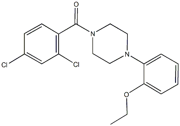 2-[4-(2,4-dichlorobenzoyl)-1-piperazinyl]phenyl ethyl ether 结构式