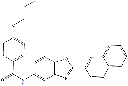 N-[2-(2-naphthyl)-1,3-benzoxazol-5-yl]-4-propoxybenzamide 结构式