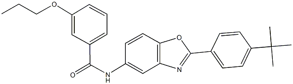 N-[2-(4-tert-butylphenyl)-1,3-benzoxazol-5-yl]-3-propoxybenzamide 结构式