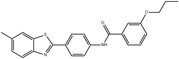 N-[4-(6-methyl-1,3-benzothiazol-2-yl)phenyl]-3-propoxybenzamide Structure