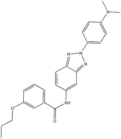 N-{2-[4-(dimethylamino)phenyl]-2H-1,2,3-benzotriazol-5-yl}-3-propoxybenzamide Struktur