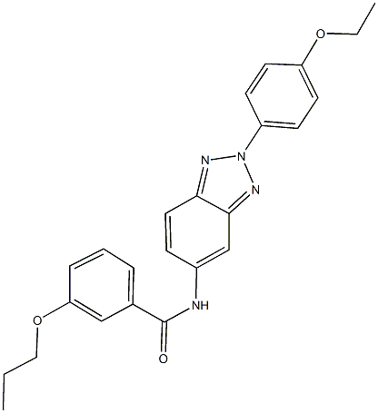 N-[2-(4-ethoxyphenyl)-2H-1,2,3-benzotriazol-5-yl]-3-propoxybenzamide 化学構造式