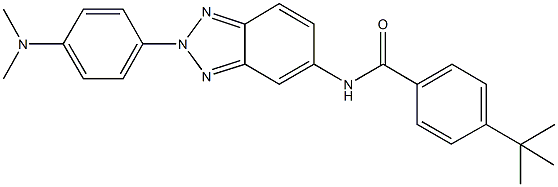 4-tert-butyl-N-{2-[4-(dimethylamino)phenyl]-2H-1,2,3-benzotriazol-5-yl}benzamide 化学構造式