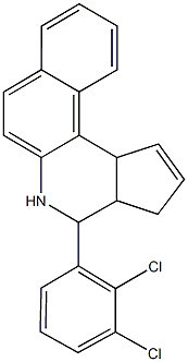 4-(2,3-dichlorophenyl)-3a,4,5,11c-tetrahydro-3H-benzo[f]cyclopenta[c]quinoline Struktur