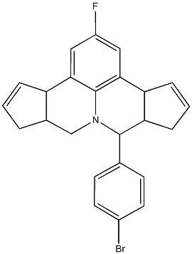 7-(4-bromophenyl)-2-fluoro-3b,6,6a,7,9,9a,10,12a-octahydrocyclopenta[c]cyclopenta[4,5]pyrido[3,2,1-ij]quinoline,312713-80-7,结构式