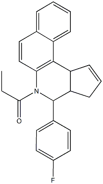 4-(4-fluorophenyl)-5-propionyl-3a,4,5,11c-tetrahydro-3H-benzo[f]cyclopenta[c]quinoline|