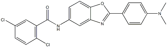 2,5-dichloro-N-{2-[4-(dimethylamino)phenyl]-1,3-benzoxazol-5-yl}benzamide,312716-76-0,结构式
