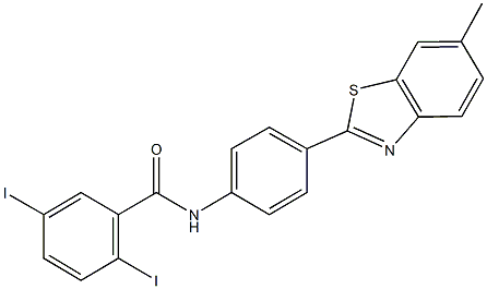 2,5-diiodo-N-[4-(6-methyl-1,3-benzothiazol-2-yl)phenyl]benzamide|