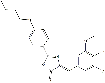 2-(4-butoxyphenyl)-4-(3,4,5-trimethoxybenzylidene)-1,3-oxazol-5(4H)-one,312718-22-2,结构式