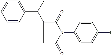 1-(4-iodophenyl)-3-(1-phenylethyl)pyrrolidine-2,5-dione Struktur