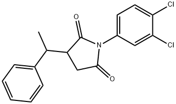 1-(3,4-dichlorophenyl)-3-(1-phenylethyl)pyrrolidine-2,5-dione Structure