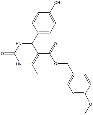 4-methoxybenzyl 4-(4-hydroxyphenyl)-6-methyl-2-oxo-1,2,3,4-tetrahydro-5-pyrimidinecarboxylate Structure