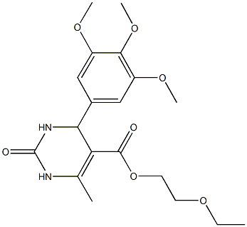 2-ethoxyethyl 6-methyl-2-oxo-4-(3,4,5-trimethoxyphenyl)-1,2,3,4-tetrahydro-5-pyrimidinecarboxylate Structure