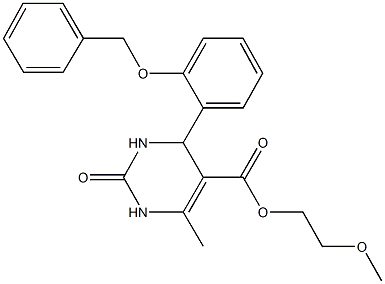 2-methoxyethyl 4-[2-(benzyloxy)phenyl]-6-methyl-2-oxo-1,2,3,4-tetrahydro-5-pyrimidinecarboxylate Structure