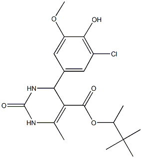 1,2,2-trimethylpropyl 4-(3-chloro-4-hydroxy-5-methoxyphenyl)-6-methyl-2-oxo-1,2,3,4-tetrahydro-5-pyrimidinecarboxylate|