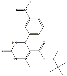 312719-36-1 1,2,2-trimethylpropyl 4-{3-nitrophenyl}-6-methyl-2-oxo-1,2,3,4-tetrahydro-5-pyrimidinecarboxylate