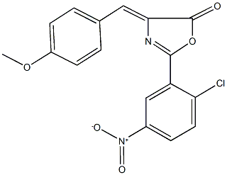 2-{2-chloro-5-nitrophenyl}-4-(4-methoxybenzylidene)-1,3-oxazol-5(4H)-one Struktur