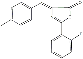 2-(2-fluorophenyl)-4-(4-methylbenzylidene)-1,3-oxazol-5(4H)-one 结构式