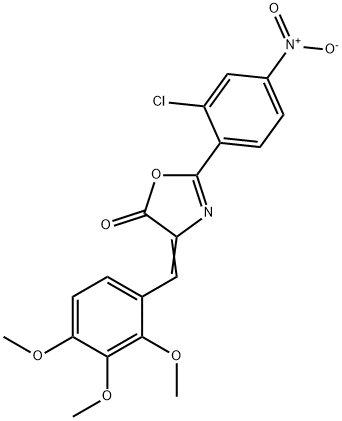 2-{2-chloro-4-nitrophenyl}-4-(2,3,4-trimethoxybenzylidene)-1,3-oxazol-5(4H)-one|