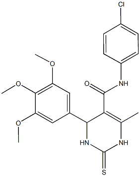 312735-19-6 N-(4-chlorophenyl)-6-methyl-2-thioxo-4-(3,4,5-trimethoxyphenyl)-1,2,3,4-tetrahydro-5-pyrimidinecarboxamide