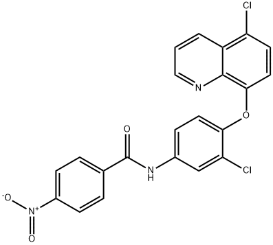 N-{3-chloro-4-[(5-chloro-8-quinolinyl)oxy]phenyl}-4-nitrobenzamide Structure