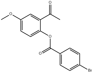 2-acetyl-4-methoxyphenyl 4-bromobenzoate 化学構造式